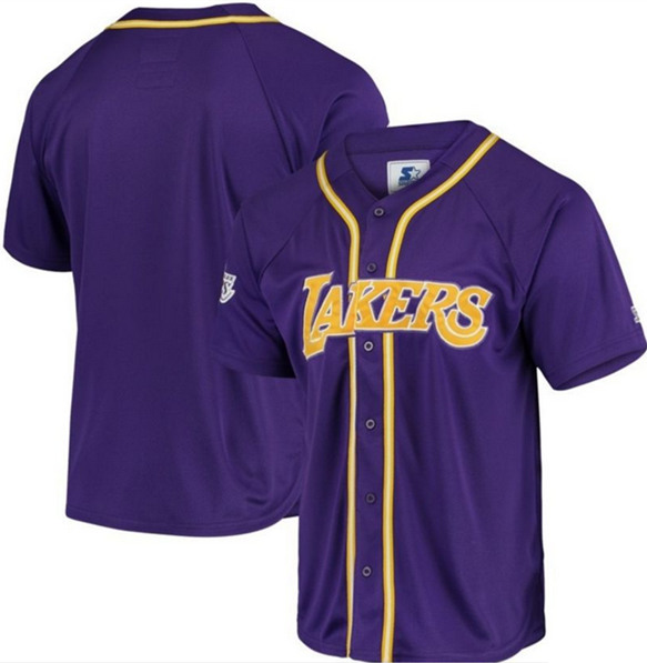 Men's Los Angeles Lakers Customized Purple Stitched NBA Jersey